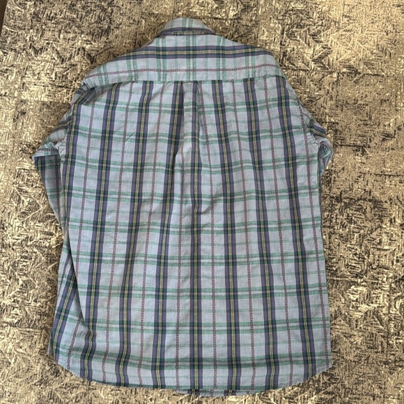 L.L. Bean Men's Blue Plaid Shirt XL Tall - Vintage - Picture 2 of 6
